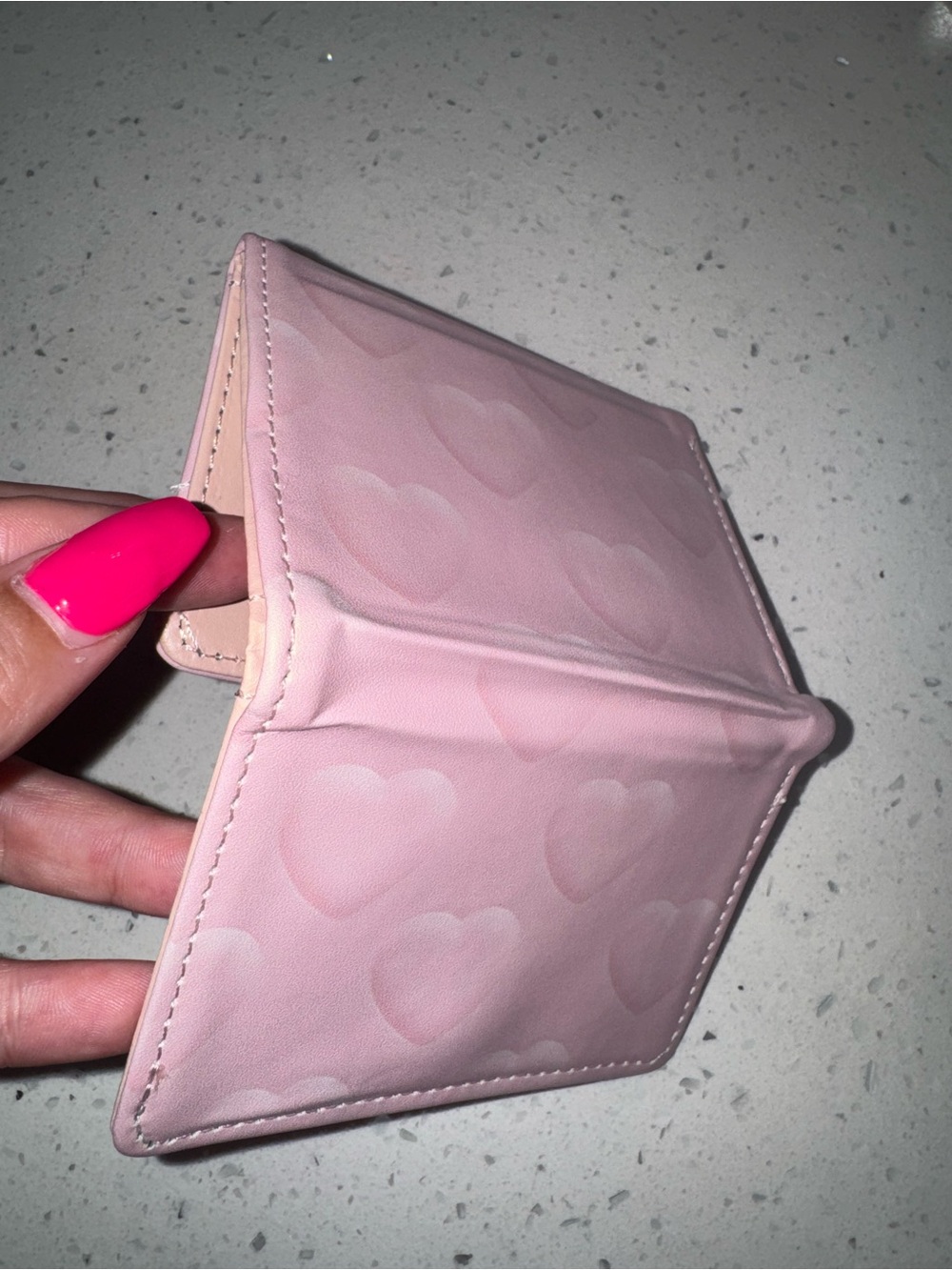 Pink Heart-Embossed Wallet - Picture 12 of 12